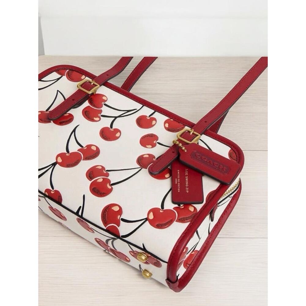 NWT Coach CZ494 Leather Cherry Swing Zip Shoulder Bag - Picture 3 of 10